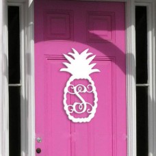 22" PERSONALIZED MONOGRAM INITIAL WOODEN PINEAPPLE DOOR WALL DECOR for WREATH    232208191553